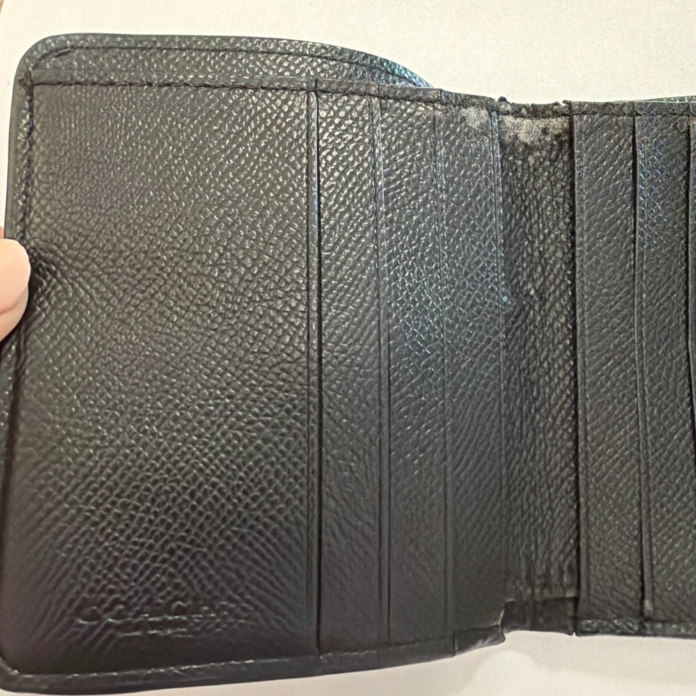 Coach Black Textured Leather Wallet - Picture 5 of 7
